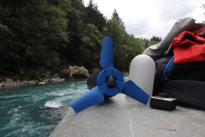 Die Turbine lässt sich aufklappen. (Foto: Enomad)