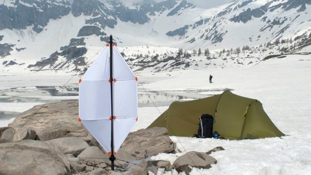 So sieht die Turbine aufgestellt aus. (Foto: Nils Ferber)