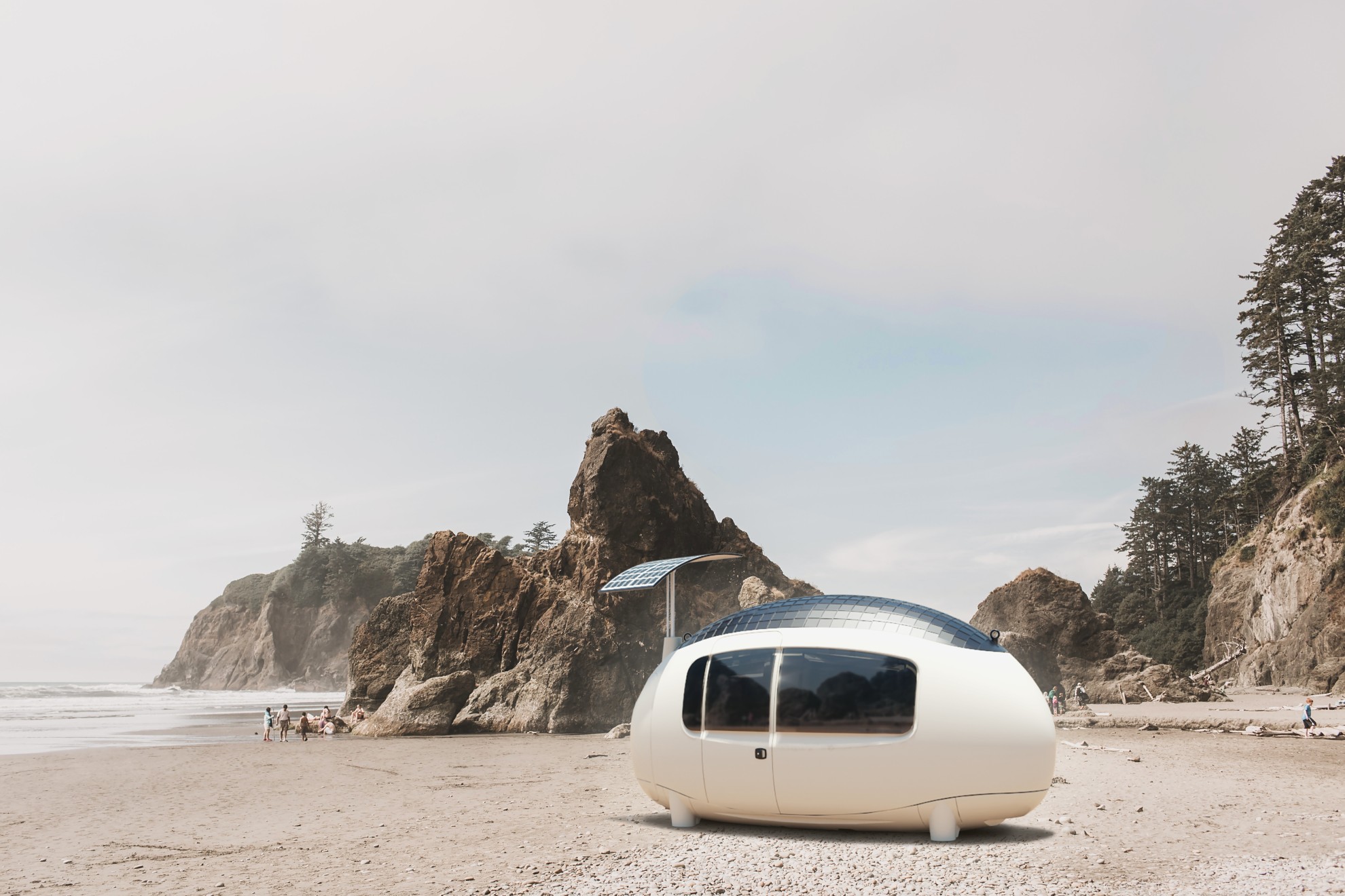 Ein Traum - ein Tiny House wie Space direkt am Strand. (Foto: Ecocapsule)