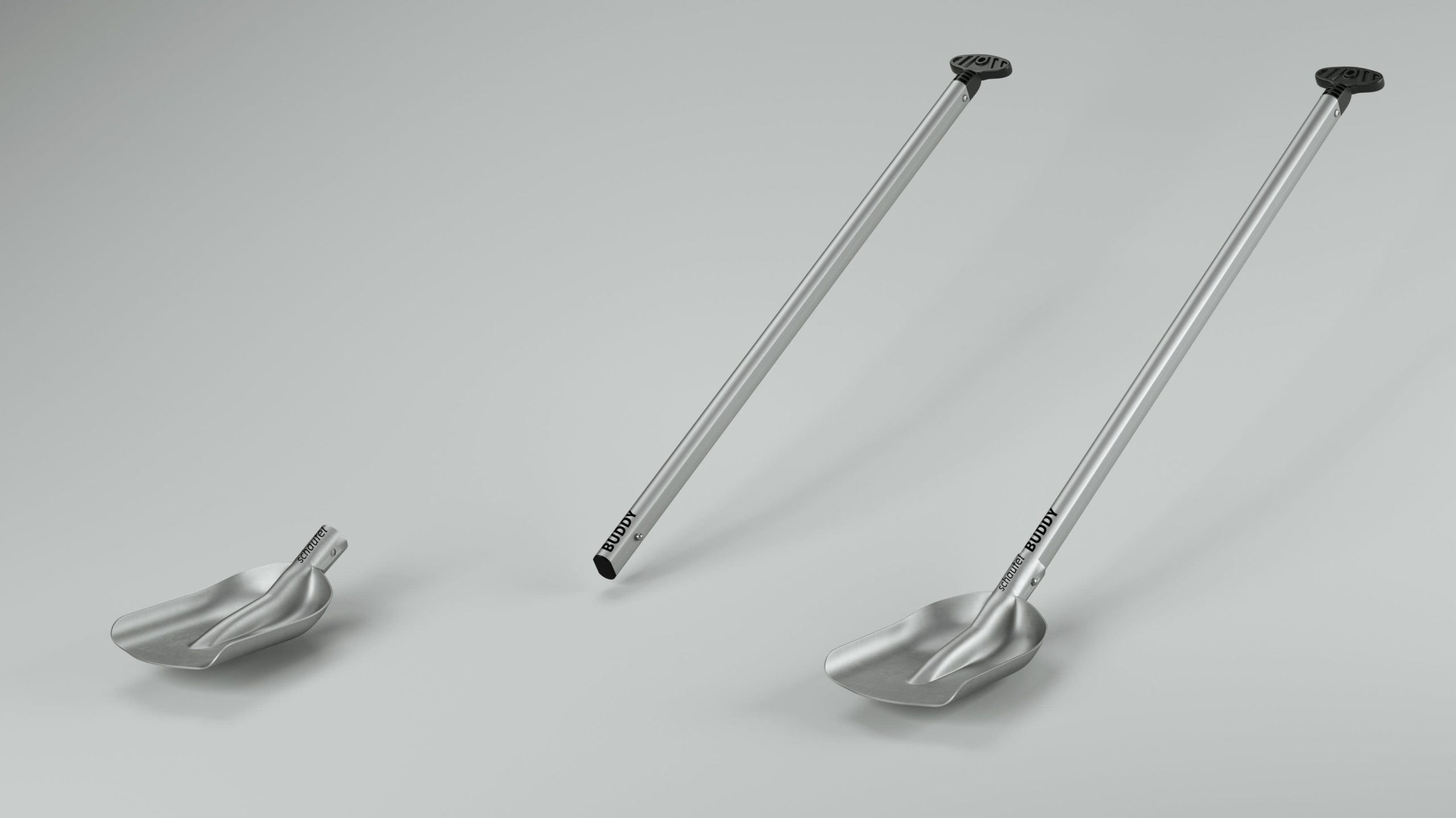 Die Schaufel lässt sich einfach auseinandernehmen. (Foto: Element Tools)