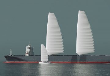 Eine spannende Idee von Michelin: Containerschiffe mit Segeln ausstatten. (Foto: Michelin)