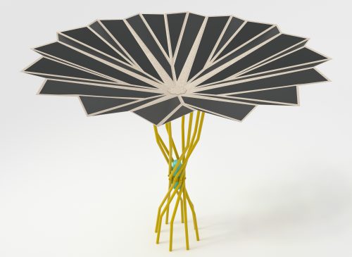 Aufgeklappt mit Solar-Panels. (Foto: CRA-Carlo Ratti Associati / Roberto Conte)