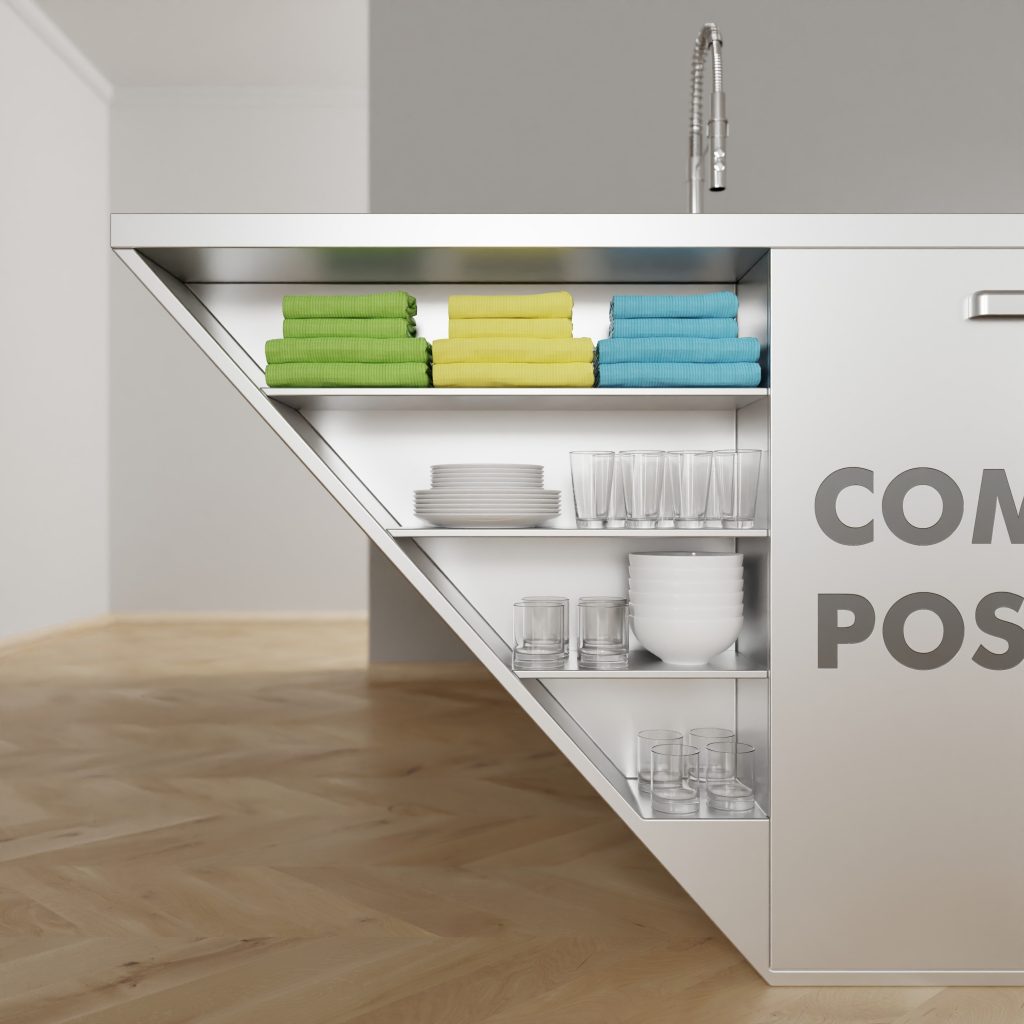 Handtücher und nur wenig Geschirr - alles optimiert und platzsparend untergebracht. (Foto: Ivana Steiner)