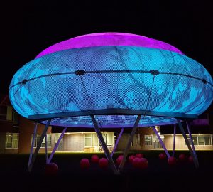 Der Cloudroom lässt sich nicht nur als Klassenzimmer nutzen. (Foto: Hadley Fruits / Ecosistema Urbano / Exhibit Columbus)